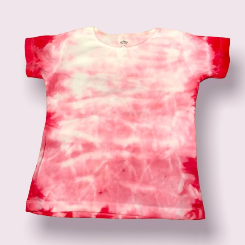Girls Pink Hand Dyed t-shirt marked size 6 Carters